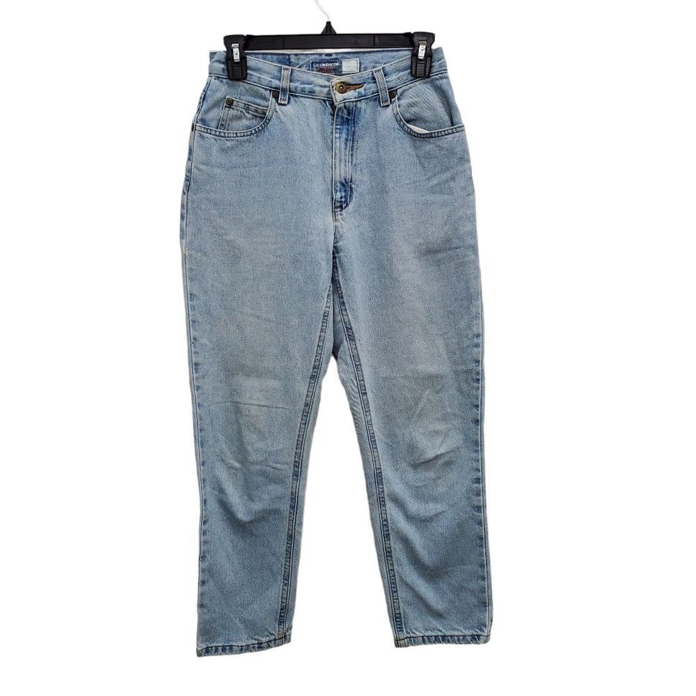 Liz Claiborne‎ Women's Vintage High Waist Cotton Tapered Mom Jean Size 4 Petite